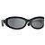 Schwarze ovale Sonnenbrille von Chanel