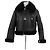 Mackage Bombardiere nera in pelle e pelliccia Nero