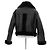Mackage Bombardiere nera in pelle e pelliccia Nero - vista 2
