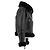 Mackage Bombardiere nera in pelle e pelliccia Nero - vista 3