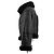 Mackage Bombardiere nera in pelle e pelliccia Nero - vista 4