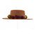 Autre Marque Cappello marrone in camoscio