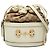 Borsa a secchiello Gucci GG Canvas Horsebit 1955 Beige