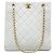 Chanel Coco Mark Matelassé Kettentasche Weiß