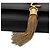 Borsa a spalla con catena e logo YSL con frange Saint Laurent Nero - vista 4