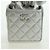 CHANEL Pochette a Spalla Matelassé in Pelle di Agnello Argento Oro CC Auth YKZ1332SAM D'oro - vista 14