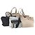 CHANEL Nuova linea da viaggio Borsa Tote in Nylon 5 Set Beige Nero CC Auth 174969
