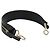 GIVENCHY Cinturino in pelle 18,1" Nero Oro Auth bs34466 D'oro