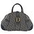Christian Dior Trotter Canvas Saddle Hand Bag Navy Gold Auth 175481A Golden Navy blue - view 13