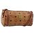 Borsa a Spalla MCM Vicetos Logogram in Pelle PVC Marrone Oro Auth 175181 D'oro