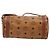 Borsa a Spalla MCM Vicetos Logogram in Pelle PVC Marrone Oro Auth 175181 D'oro - vista 2