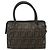 Borsa a mano in tela Zucca FENDI nera e marrone Auth 175214 Nero - vista 2