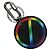 LOUIS VUITTON Monogram Eclipse Portachiavi Rotondo Arcobaleno MP2465 LV Auth YKZ1382M Monogramma
