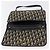 Borsa a Spalla in Tela Trotter Christian Dior Blu Navy Oro Auth 176478 D'oro - vista 10