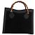 Borsa a Mano GUCCI Bamboo Camoscio Nero Oro 002 1186 0260 Auth BA12037 D'oro - vista 13