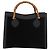 Borsa a Mano GUCCI Bamboo Camoscio Nero Oro 002 1186 0260 Auth BA12037 D'oro - vista 2