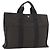 Hermès HERMES Handtasche Her Line MM aus grauem Canvas Auth 176493 Braun