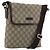 Gucci Bolsa de Ombro GG Supreme PVC Bege Ouro Auth 175441 Dourado