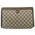 GUCCI GG Supreme Web Sherry Line Clutch Bag PVC Beige 89 01 033 Auth ti3825 - vista 2