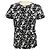 Top de algodón estampado en negro / blanco de manga corta Hermès
