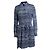 Autre Marque Diane von Furstenberg, Hemdblusenkleid mit Wickelgürtel Weiß Blau