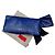 Clutch in agnello blu con stampa pitone Valentino Garavani, usato - vista 2