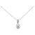 Autre Marque Collana in oro bianco Au750 con zaffiro e diamante Argento