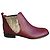 Botines My Suelly de cuero rojo oscuro Burdeos
