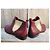 Botines My Suelly de cuero rojo oscuro Burdeos - vista 4