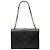 Borsa a busta grande in pelle di vitello nera con motivo a zigzag monogramma Saint Laurent Nero
