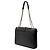 Borsa a busta grande in pelle di vitello nera con motivo a zigzag monogramma Saint Laurent Nero - vista 2