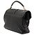 Borsa universitaria Monogram in pelle di pecora nera a chevron grande Saint Laurent Nero - vista 2