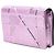 Cartera Diorama en microcannage metálico rosa con cadena - vista 2