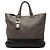 Prada Offene umwandelbare Tote aus braunem Bicolor-Vitello Daino Taupe