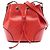 Borsa a secchiello brillante in pelle Diamante rossa Gucci Rosso