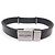 BRACCIALE SAINT LAURENT CASSANDRE 708815 16 CM IN PELLE NERA BRACCIALE IN PELLE Nero - vista 3