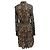 Vestido Mini de Cuello Alto Impreso en Seda Marrón de Michael Kors Castaño - vista 6