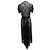 Vestido midi de nylon negro con botones de encaje Paco Rabanne - vista 3
