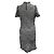 Abito mini a maniche corte in tweed nero e bianco in cotone di Lanvin - vista 3