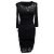 Abito midi aderente in viscosa nera con dettagli in pizzo Dolce & Gabbana Nero