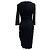 Abito midi aderente in viscosa nera con dettagli in pizzo Dolce & Gabbana Nero - vista 3