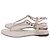 Sandali piatti T-Strap con catena in pelle bianca Salvatore Ferragamo - vista 4