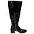 Botas altas Saint Laurent Babies 40 en cuero negro brillante
