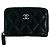 Monedero de piel de ternera granulada negra Chanel Negro