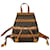 Céline Celine Vintage Macadam Blazon Triomphe Pattern Leather Mini Backpack Brown  - view 1
