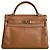 Borsa Hermès Kelly 32 in pelle Togo marrone dorato