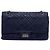 Borsa a catena Chanel 2.55 grande in pelle nera Nero