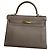 Hermès Kelly 32 Togo Leder Elefantengrau Goldene Hardware