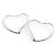 Orecchini a cerchio grandi Open Heart di Elsa Peretti di Tiffany & Co. Argento