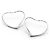 Orecchini a cerchio Open Heart di Elsa Peretti di Tiffany & Co. Argento